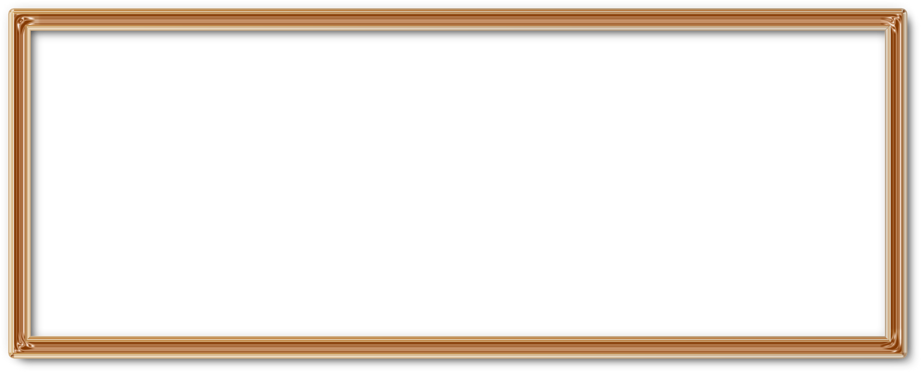 Gold Metal Frame Cutout